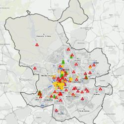 Localización de la iluminación navideña.